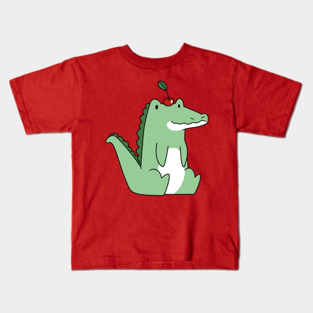 Cherry Alligator Kids T-Shirt by saradaboru